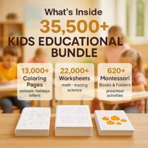 35,500+ Fun & Educational Kids Worksheets | Coloring Pages & Printables (PLR + MRR)
