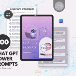 100 AI-Powered ChatGPT Prompts for Leads & Engagement | PLR + MRR | Social Media & Marketing Toolkit