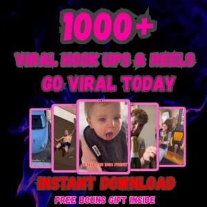 1000+ Ready-Made Viral Hooks – Short Video Pack for TikTok, IG Reels & YouTube (PLR/MRR)
