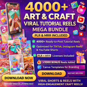 "4000+ Creative DIY Reels Pack – Resell Rights Included (PLR | MRR)"