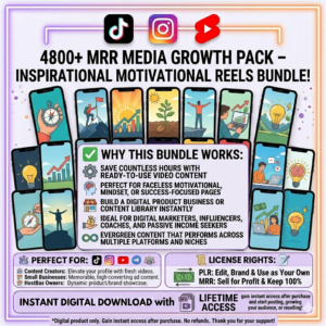 "4800+ MRR Success & Motivation Reels Pack – Inspirational Videos with PLR for Resale"