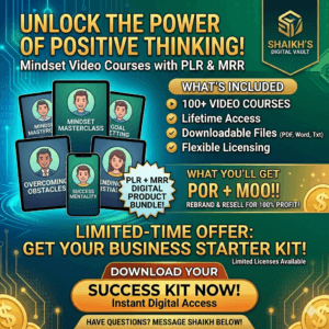70+ Mindset Video Courses Bundle | PLR + MRR | Commercial Resell Rights | Ready-to-Sell Digital Content