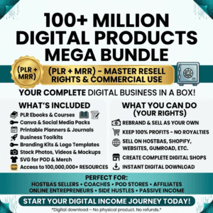 100 Million Digital Products Vault | PLR & Master Resell Rights Included