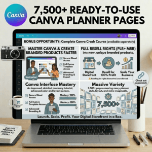 7,500+ Ready-to-Use Canva Planner Pages | PLR + MRR Rights Included