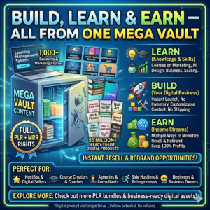 55M+ PLR & MRR Assets + 1,000+ Business Courses | Ultimate Digital Empire Vault | Resell Rights
