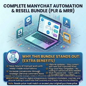 12 Ready-to-Use ManyChat Flows (PLR & MRR License) | Grow Your Digital & Faceless Business