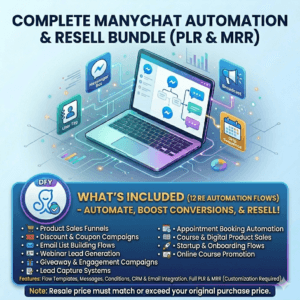 12 Ready-to-Use ManyChat Flows (PLR & MRR License) | Grow Your Digital & Faceless Business
