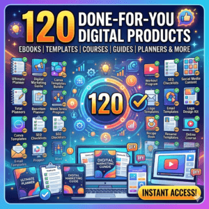120 Done-for-You Digital Products with PLR | Etsy Success & Passive Income System (MRR)