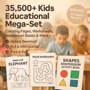 35,500+ Fun & Educational Kids Worksheets | Coloring Pages & Printables (PLR + MRR)