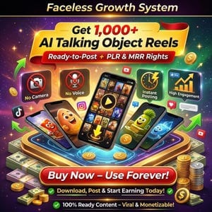 AI Animated Talking Objects Content Kit | Viral Faceless Reels for TikTok & IG | PLR MRR Included