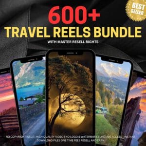600+ Travel Reels Pack – Faceless Short Videos for TikTok, IG Reels & YouTube Shorts (MRR)
