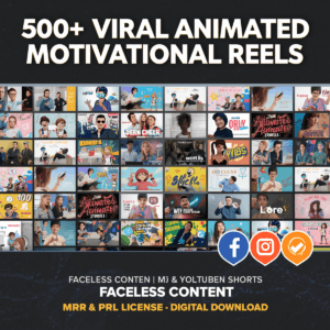 500+ Ready-to-Post Motivational Reels: Faceless Content + MRR License