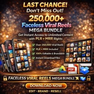 “250,000+ Ready-to-Use Viral Reels Bundle | PLR & MRR Rights | Faceless Content for Instagram, TikTok & YouTube Shorts | Instant Digital Download”