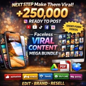 “250,000+ Ready-to-Use Viral Reels Bundle | PLR & MRR Rights | Faceless Content for Instagram, TikTok & YouTube Shorts | Instant Digital Download”