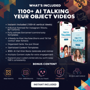 1200+ AI-Powered Talking Object Reels | Faceless Content for Social Media + Resell License