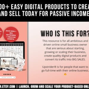 1000 Best Digital Products to Create & Sell – Etsy & Online Shop Ideas