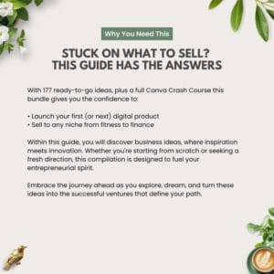 177 Digital Product Ideas + Canva Templates | PLR/MRR Bundle for Passive Income