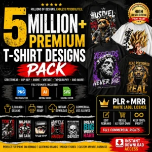 5 Million+ Premium T-Shirt Designs Pack