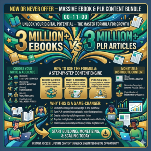 3M eBooks & PLR Articles Collection | Mega Bundle with Reseller Rights