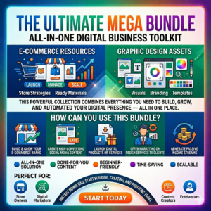 Mega Content & Marketing Bundle | E-Commerce, Design & Video Editing