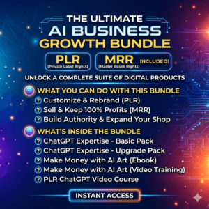AI Mastery Bundle – PLR & MRR Rights | Digital Courses, eBooks & ChatGPT Pack
