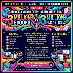 3M eBooks & PLR Articles Collection | Mega Bundle with Reseller Rights