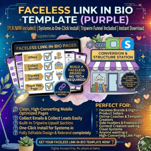 Link-in-Bio Sales Funnel Template for Systeme.io | Digital Products + Editable PLR