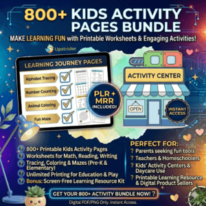 800+ Educational Worksheets for Kids – Printable Activity Pages Bundle