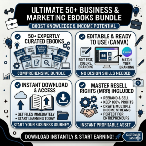 Business & Marketing Mega Bundle | 50+ eBooks | MRR | Resell Rights Included