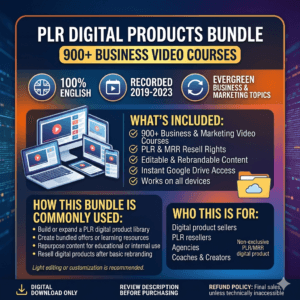 900+ Business & Marketing Courses | Done-For-You PLR Bundle | Sell, Learn & Profit
