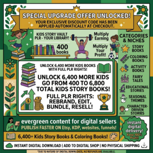 Pro Version Upgrade: 6,400 Additional Kids Books + Full PLR Rights