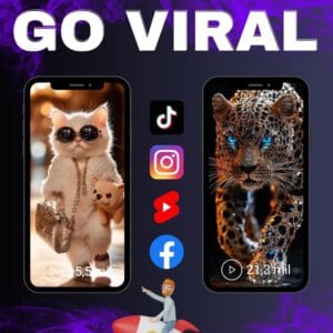 Social Media Viral AI Reels | 800+ Animal Clips + PLR/MRR