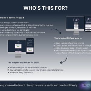 Link-in-Bio Sales Funnel Template for Systeme.io | Digital Products + Editable PLR