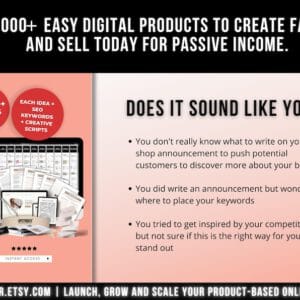 1000 Best Digital Products to Create & Sell – Etsy & Online Shop Ideas
