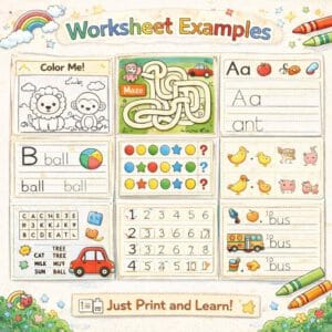 12,000+ Fun & Educational Worksheets – Coloring, Matching, Maze & Word Games