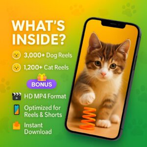 4,000+ Viral Dog & Cat Clips | Faceless Videos | PLR/MRR Bundle