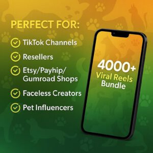4,000+ Viral Dog & Cat Clips | Faceless Videos | PLR/MRR Bundle