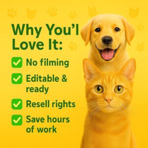 4,000+ Viral Dog & Cat Clips | Faceless Videos | PLR/MRR Bundle