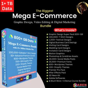 Mega Content & Marketing Bundle | E-Commerce, Design & Video Editing