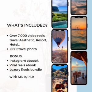 Luxury Travel Reels Bundle – Faceless Videos, PLR, MRR & Instagram Ready
