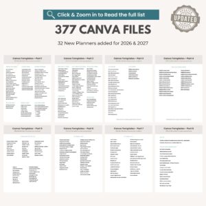 10,500+ Digital Planner Templates | Editable Canva Planners, Journals & Calendars | PLR/MRR