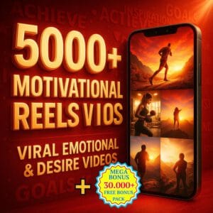 5000+ Motivational Reels Collection | PLR/MRR Rights | Faceless Videos for IG & TikTok