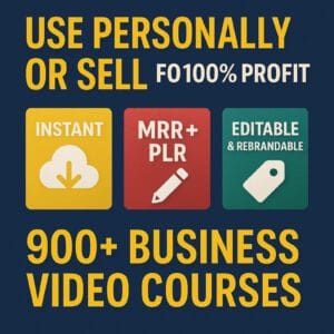 900+ Business & Marketing Courses | Done-For-You PLR Bundle | Sell, Learn & Profit