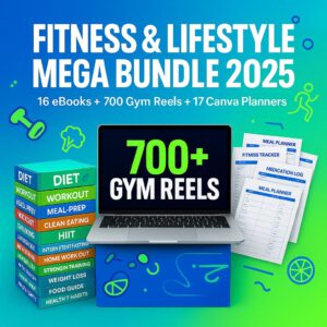 Fitness Influencer Starter Pack | 700+ Gym Reels, Guides & Canva Planners