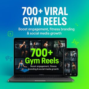 Fitness Influencer Starter Pack | 700+ Gym Reels, Guides & Canva Planners