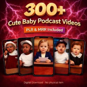 AI Cute Baby Reels | 300+ Viral Videos Bundle | PLR & MRR