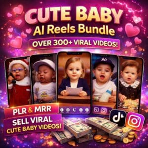 AI Cute Baby Reels | 300+ Viral Videos Bundle | PLR & MRR