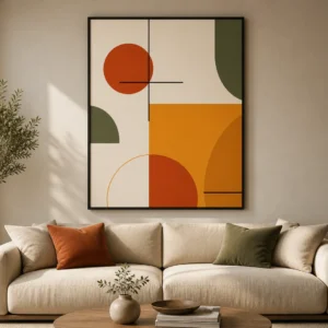 OUIMAKE Terra Geometry™ — 3 Piece Abstract Wall Art Set