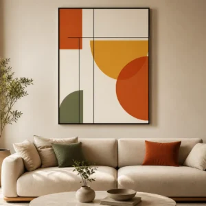 OUIMAKE Terra Geometry™ — 3 Piece Abstract Wall Art Set